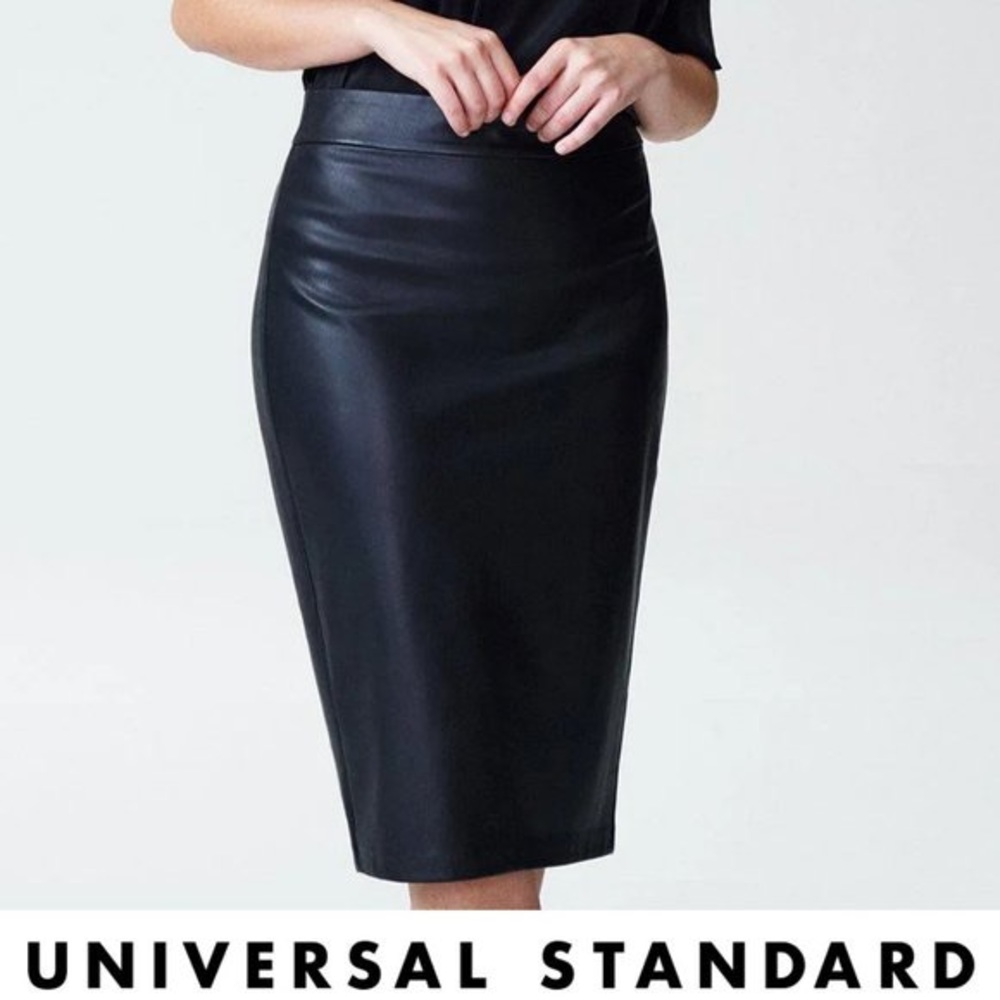 Sillaro Vegan Leather Pencil Skirt NWT sz 14